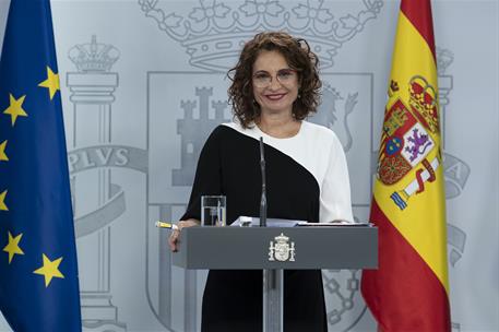 26/05/2020. Consejo de Ministros: Montero, Grande-Marlaska y Reyes Maroto. La portavoz del Gobierno y ministra de Hacienda, María Jesús Mont...