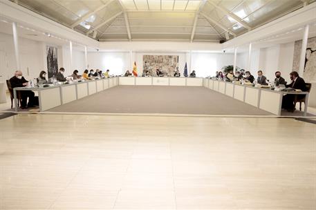27/10/2020. Reunión del Consejo de Ministros. El presidente del Gobierno, Pedro Sánchez, preside la reunión del Consejo de Ministros
