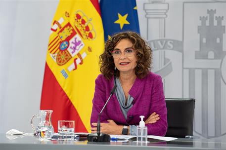 27/10/2020. Consejo de Ministros: María Jesús Montero. La ministra de Hacienda y portavoz del Gobierno, María Jesús Montero, al comienzo de ...