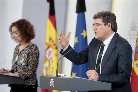 29/05/2020. Consejo de Ministros: Montero, Iglesias y Escrivá. El ministro de Inclusión, Seguridad Social y Migraciones, José Luis Escrivá, ...