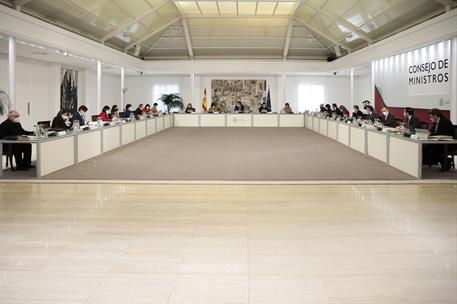29/12/2020. Consejo de Ministros. Última reunión del año 2020 del Consejo de Ministros, presidida por el presidente del Gobierno, Pedro Sánchez.