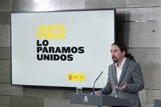 Pablo Iglesias durante su comparecencia