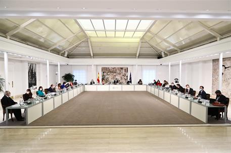 2/02/2021. Reunión del Consejo de Ministros. El presidente del Gobierno, Pedro Sánchez, preside la reunión del Consejo de Ministros, a la qu...