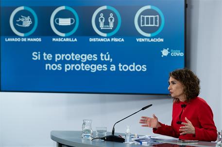 2/02/2021. Consejo de Ministros: María Jesús Montero y José Luis Escrivá. La ministra de Hacienda y portavoz del Gobierno, María Jesús Monte...