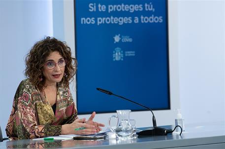 2/03/2021. Consejo de Ministros: María Jesús Montero. La ministra de Hacienda y portavoz del Gobierno, María Jesús Montero, durante su inter...