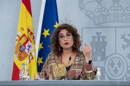 2/03/2021. Consejo de Ministros: María Jesús Montero. La ministra de Hacienda y portavoz del Gobierno, María Jesús Montero, durante su inter...