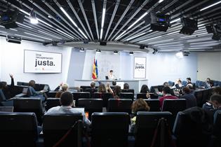 Isabel Rodríguez durante la rueda de prensa posterior al Consejo de Ministros