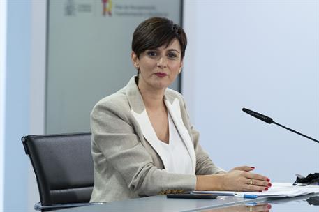 2/11/2021. Consejo de Ministros: Isabel Rodríguez. La ministra de Política Territorial y portavoz del Gobierno, Isabel Rodríguez, durante la...