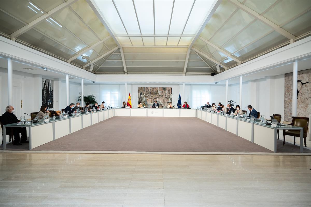 4/05/2021. Reunión del Consejo de Ministros. El presidente del Gobierno, Pedro Sánchez, preside la reunión del Consejo de Ministros.