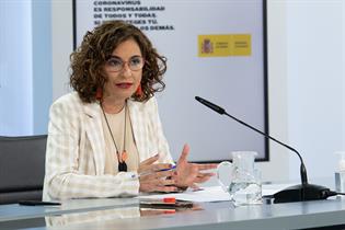 María Jesús Montero durante la rueda de prensa posterior al Consejo de Ministros