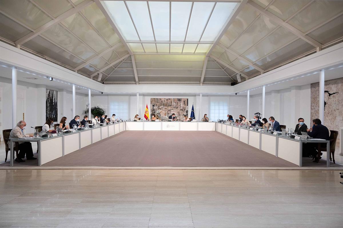 6/07/2021. Reunión del Consejo de Ministros. El presidente del Gobierno, Pedro Sánchez, preside la reunión del Consejo de Ministros.