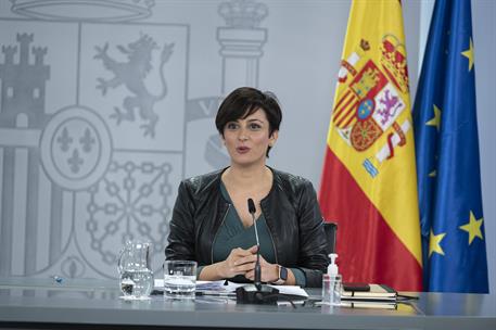 7/12/2021. Consejo de Ministros: Isabel Rodríguez y Reyes Maroto. La ministra de Política Territorial y portavoz del Gobierno, Isabel Rodríg...