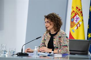 María Jesús Montero durante la rueda de prensa posterior al Consejo de Ministros