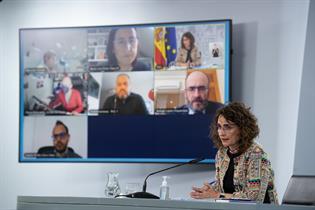 María Jesús Montero durante la rueda de prensa posterior al Consejo de Ministros