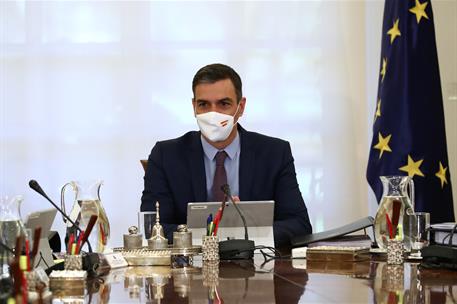 13/07/2021. El nuevo Ejecutivo asiste a la reunión del Consejo de Ministros. El presidente del Gobierno, Pedro Sánchez, preside la primera r...