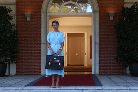 13/07/2021. El nuevo Ejecutivo asiste a la reunión del Consejo de Ministros. La vicepresidenta segunda y ministra de Trabajo y Economía Soci...