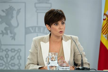 14/09/2021. Consejo de Ministros: Isabel Rodríguez y Teresa Ribera. La ministra de Política Territorial y portavoz del Gobierno, Isabel Rodr...