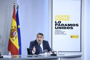 José Manuel Rodríguez Uribes durante la rueda de prensa posterior al Consejo de Ministros