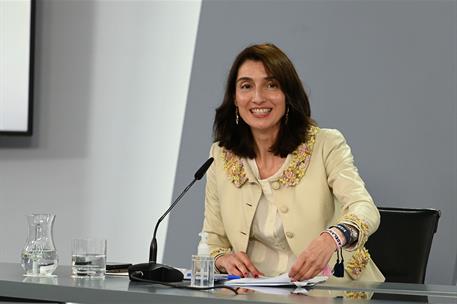 19/10/2021. Rueda de prensa posterior al Consejo de Ministros: Isabel Rodríguez, Pilar Llop y Raquel Sánchez. La ministra de Justicia, Pilar...