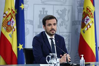 Alberto Garzón durante la rueda de prensa posterior al Consejo de Ministros