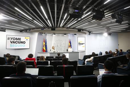 21/09/2021. Rueda de prensa posterior al Consejo de Ministros: Rodríguez y Calviño. La vicepresidenta primera y ministra de Asuntos Económic...