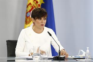 Isabel Rodríguez durante la rueda de prensa posterior al Consejo de Ministros