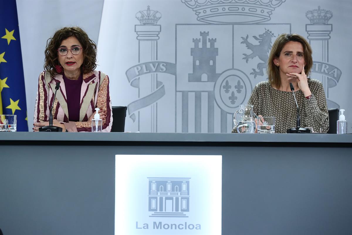 23/03/2021. Consejo de Ministros: María Jesús Montero y Teresa Ribera. La ministra de Hacienda y portavoz del Gobierno, María Jesús Montero,...