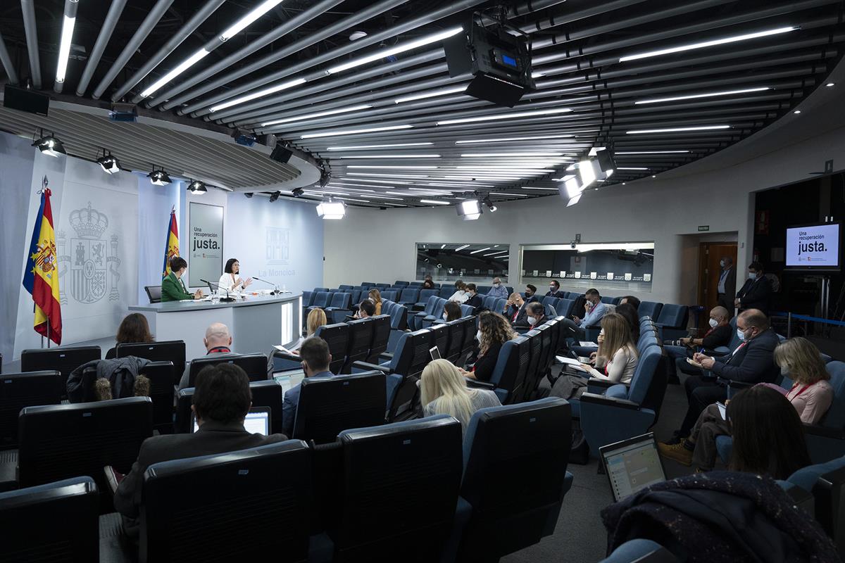 23/12/2021. Rueda de prensa posterior al Consejo de Ministros: Isabel Rodríguez y Carolina Darias. La ministra de Política Territorial y por...