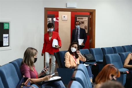 24/08/2021. Rueda de prensa tras el Consejo de Ministros: Isabel Rodríguez. La ministra de Política Territorial y portavoz del Gobierno, Isa...