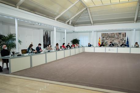 26/01/2021. Consejo de Ministros. El presidente del Gobierno, Pedro Sánchez, preside la reunión del Consejo de Ministros.