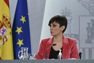 Isabel Rodríguez durante la rueda de prensa posterior al Consejo de Ministros