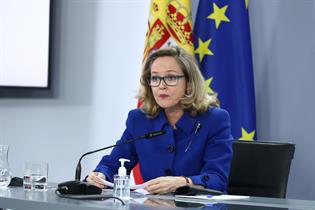 Nadia Calviño en la rueda de prensa posterior al Consejo de Ministros