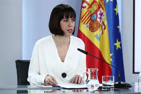 30/11/2021. Rueda de prensa posterior al Consejo de Ministros: Isabel Rodríguez, Nadia Calviño y Diana Morant. La ministra de Ciencia e Inno...