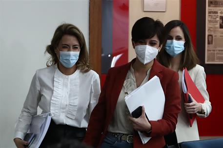 1/02/2022. Rueda de prensa posterior al Consejo de Ministros: Isabel Rodríguez, Raquel Sánchez e Ione Belarra. La ministra de Política Terri...