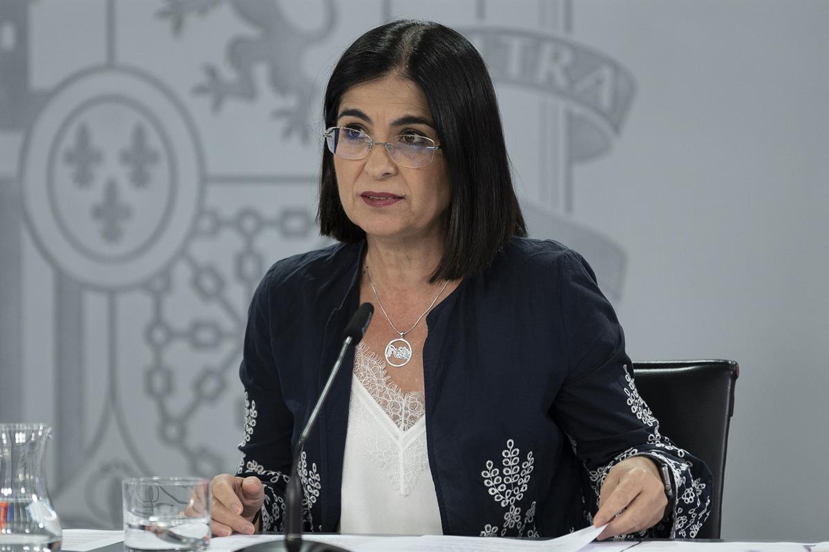 La ministra de Sanidad, Carolina Darias