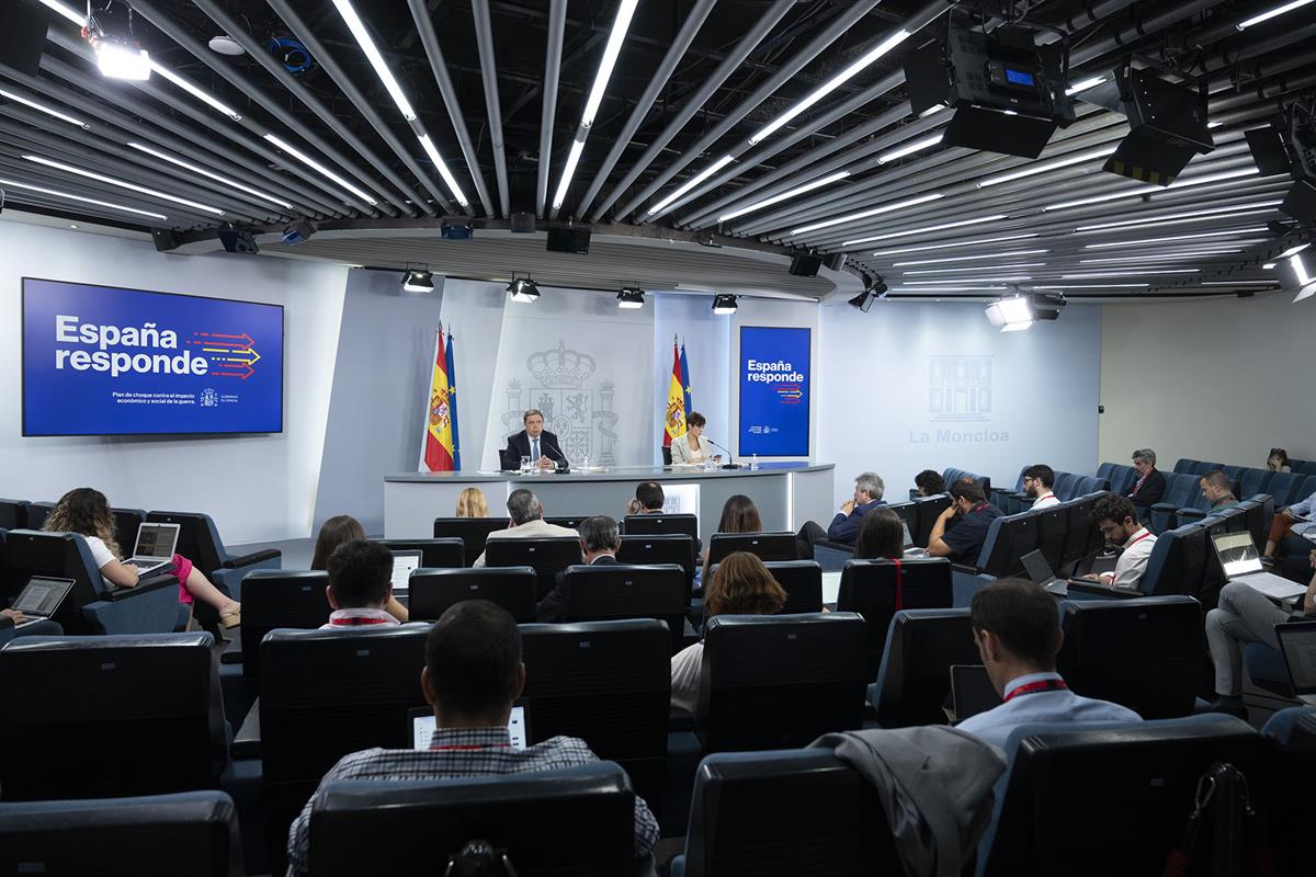 7/06/2022. Rueda de prensa tras el Consejo de Ministrosw: Isabel Rodríguez y Luis Planas. El ministro de Agricultura, Pesca y Alimentación, ...