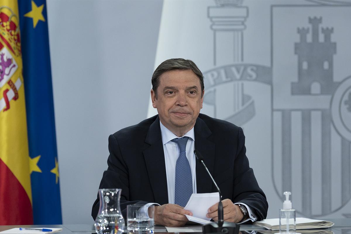 7/06/2022. Rueda de prensa tras el Consejo de Ministros: Isabel Rodríguez y Luis Planas. El ministro de Agricultura, Pesca y Alimentación, L...