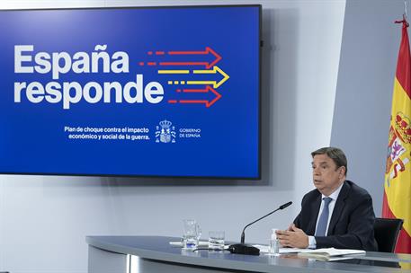 7/06/2022. Rueda de prensa tras el Consejo de Ministros: Isabel Rodríguez y Luis Planas. El ministro de Agricultura, Pesca y Alimentación, L...