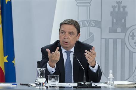 7/06/2022. Rueda de prensa tras el Consejo de Ministros: Isabel Rodríguez y Luis Planas. El ministro de Agricultura, Pesca y Alimentación, L...