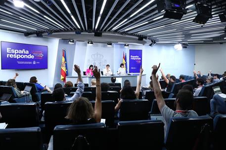 14/06/2022. Rueda de prensa tras el Consejo de Ministros: Isabel Rodríguez, Carolina Darias y Diana Morant. Isabel Rodríguez, Carolina Daria...