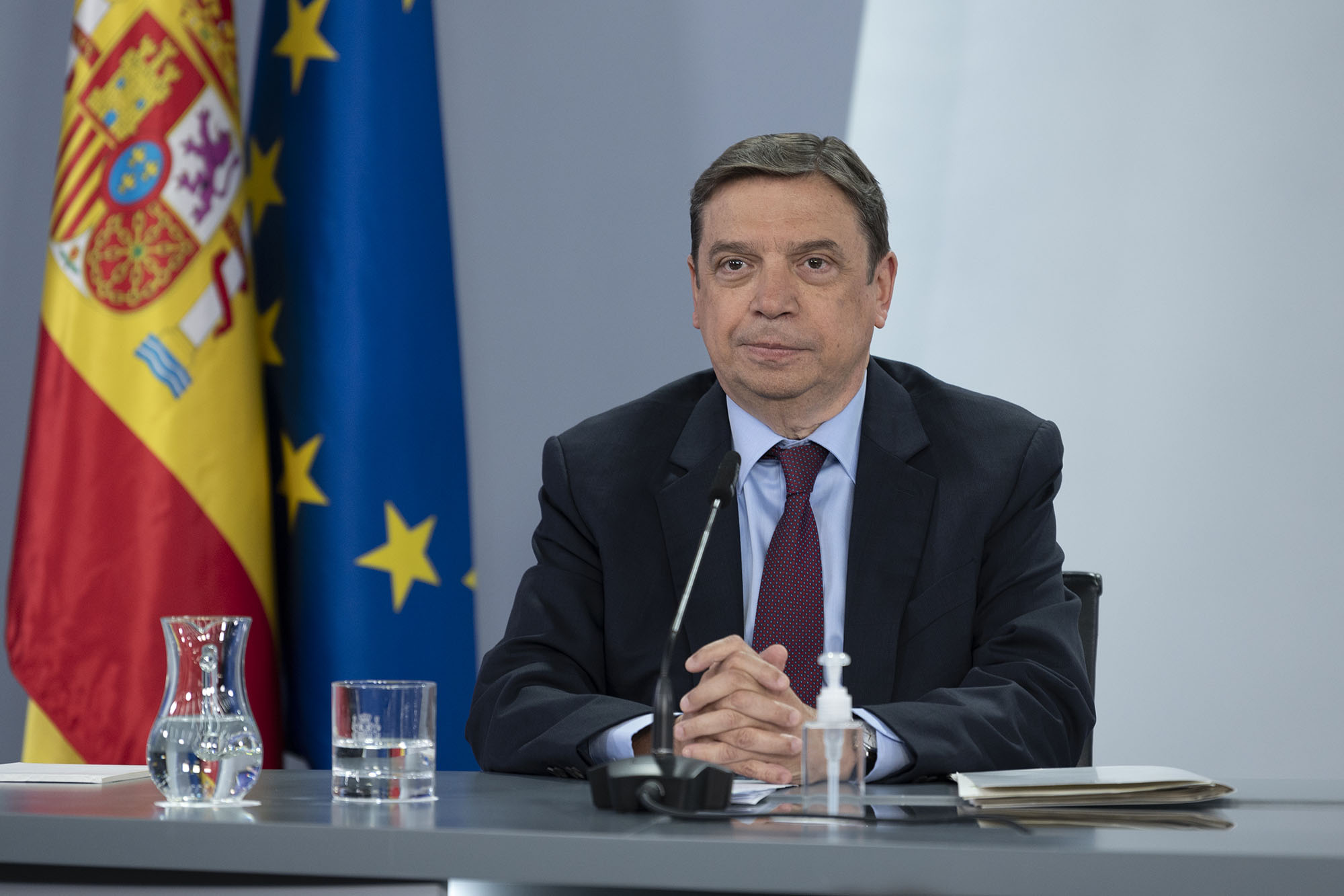 Luis Planas durante su intervención en la rueda de prensa posterior al Consejo de Ministros