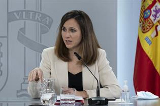 Ione Belarra durante la rueda de prensa posterior al Consejo de Ministros