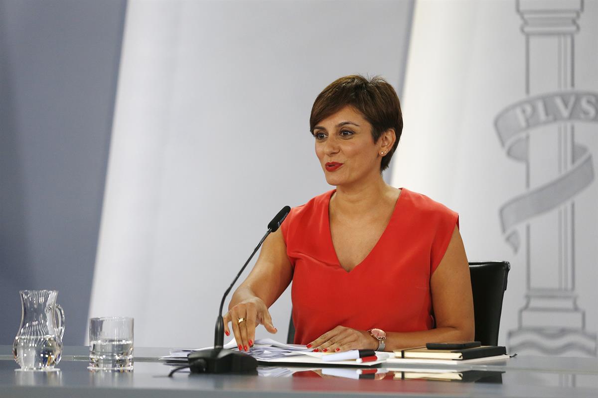 19/07/2022. Rueda de prensa tras el Consejo de Ministros: Isabel Rodríguez, Pilar Llop y Luis Planas. La ministra de Política Territorial y ...