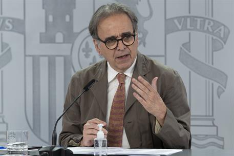 21/06/2022. Rueda de prensa tras el Consejo de Ministros: Isabel Rodríguez, Yolanda Díaz y Joan Subirats. El ministro de Universidades, Joan...