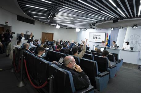 22/03/2022. Rueda de prensa posterior al Consejo de Ministros: Isabel Rodríguez, Teresa Ribera y Diana Morant. La ministra de Política Terri...