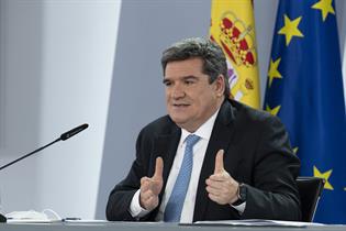 El ministro José Luis Escrivá, durante su intervención