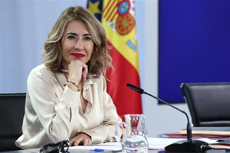 25/10/2022. Rueda de prensa tras el Consejo de Ministros: Isabel Rodríguez y Raquel Sánchez. La ministra de Transportes, Movilidad y Agenda ...