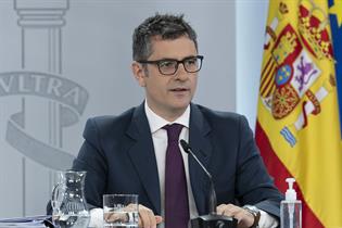 Félix Bolaños durante su intervención en la rueda de prensa posterior al Consejo de Ministros