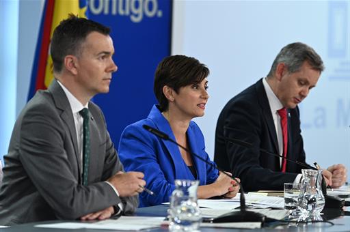 4/07/2023. Press conference after the Council of Ministers. The Government Spokesperson and Minister for Territorial Policy, Isabel Rodrígue...