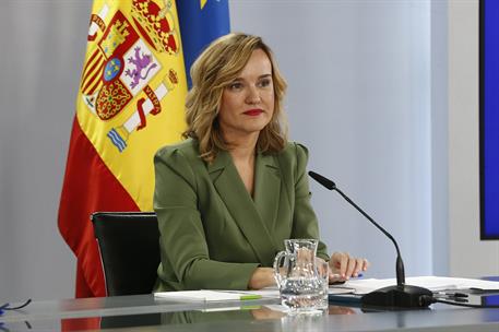 5/12/2023. Rueda de prensa tras el Consejo de Ministros: Pilar Alegría y Ana Redondo. La ministra de Educación, Formación Profesional y Depo...